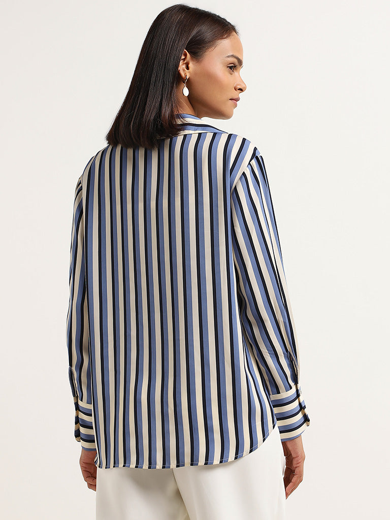 Wardrobe Blue Striped Shirt