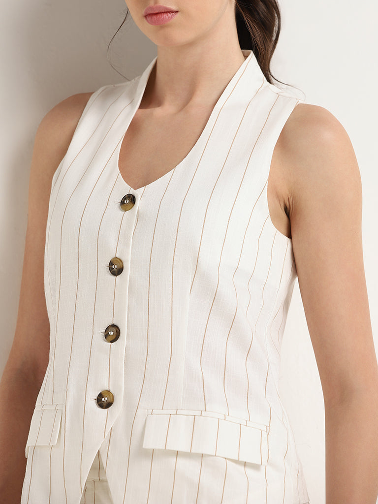 Wardrobe Off-White Striped Waistcoat