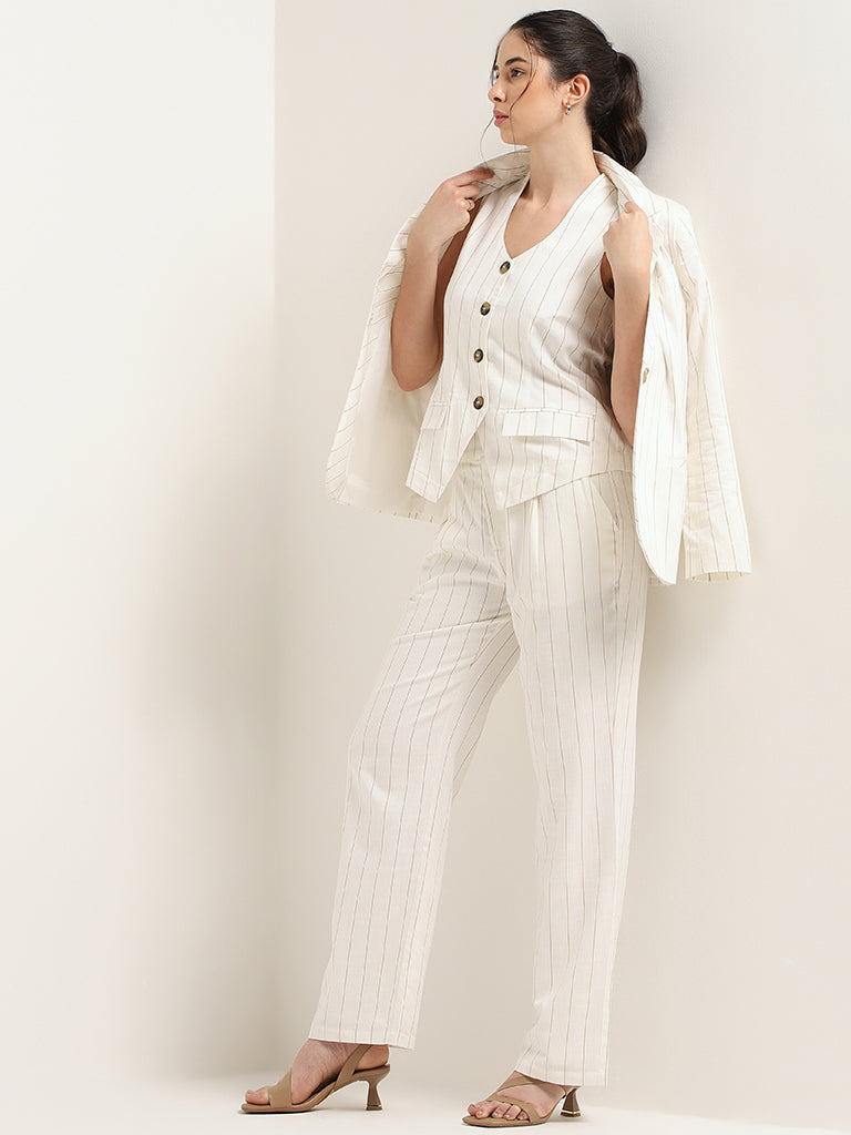 Wardrobe Off-White Striped Waistcoat