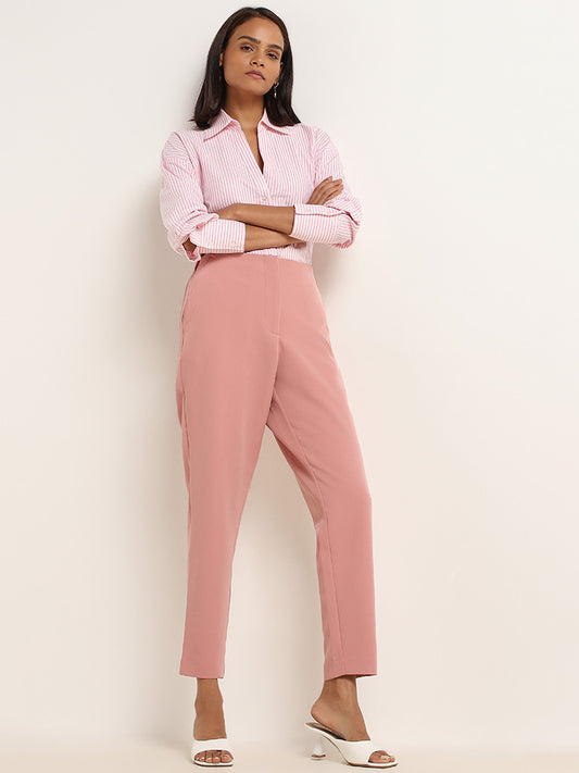 Wardrobe Pink Slim Fit Trousers