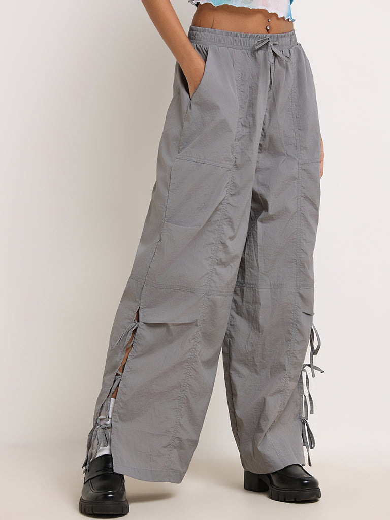 Nuon Grey Parachute Pants