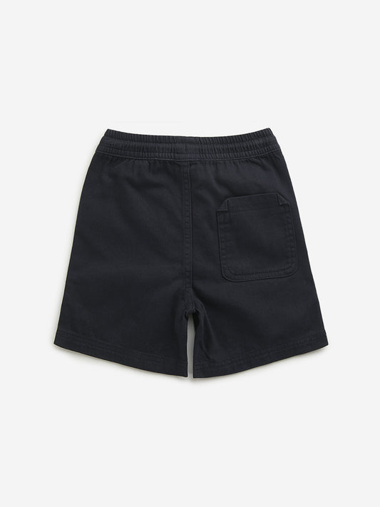 HOP Kids Navy Relaxed Fit Mid Rise Shorts