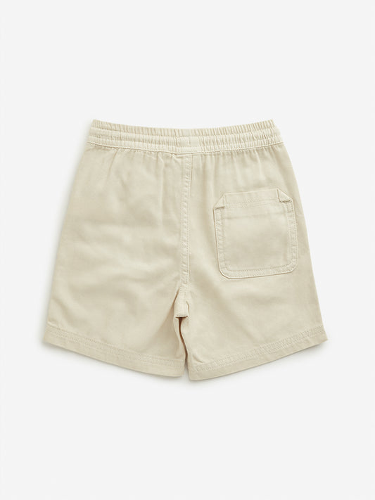 HOP Kids Taupe Mid-Rise Shorts