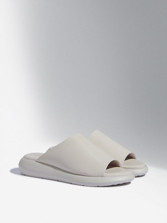 LUNA BLU Ivory Comfort Slides