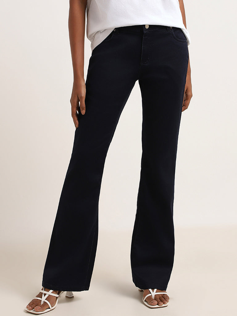 LOV Blue Mid-Rise Straight Fit Jeans 