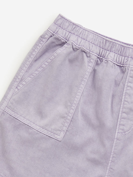 Y&F Kids Lilac Mid-Rise Shorts