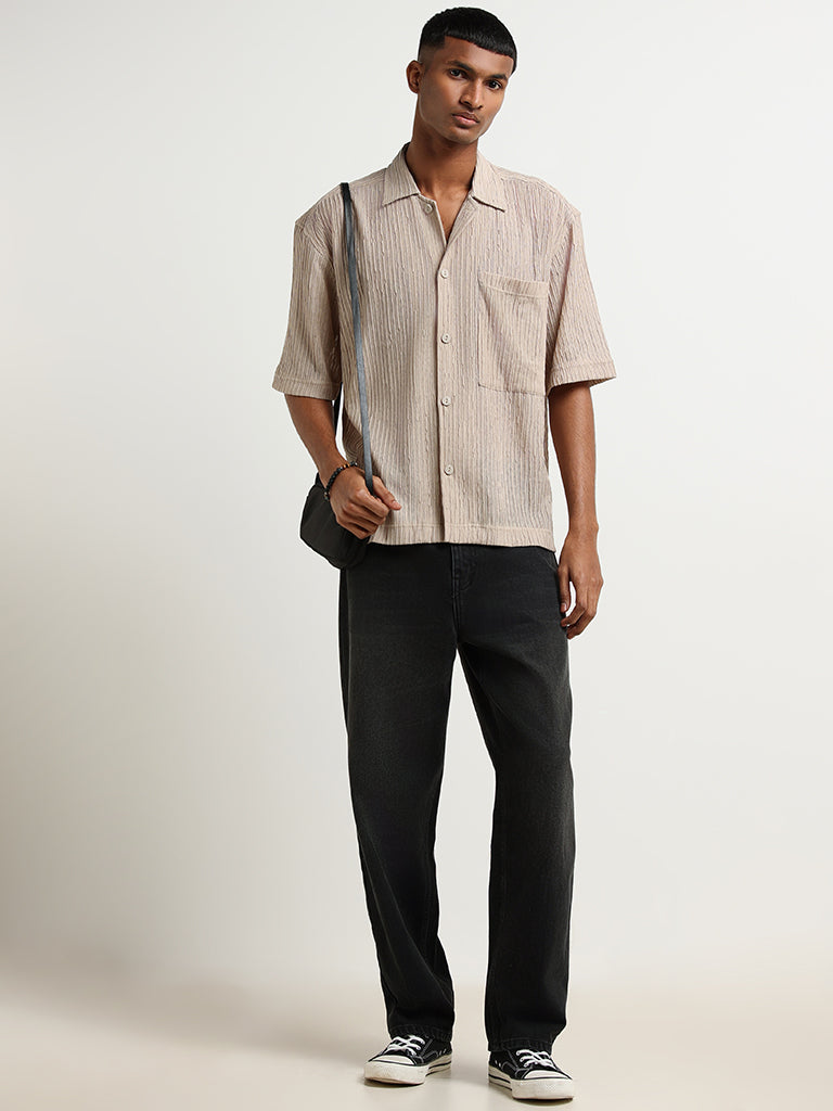 Nuon Beige Relaxed Fit Shirt