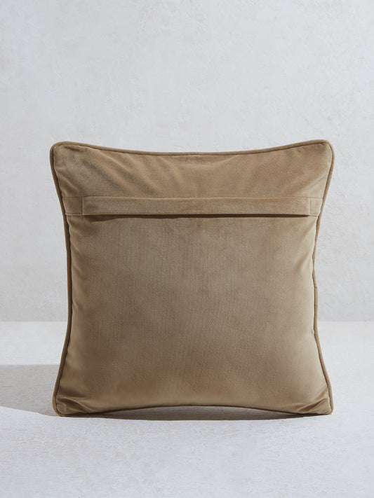 Westside Home Taupe Chevron Design Cushion Cover