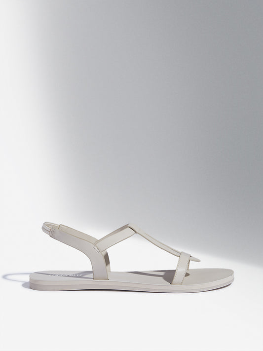 LUNA BLU Ivory Multi-Strap Slingback Sandals