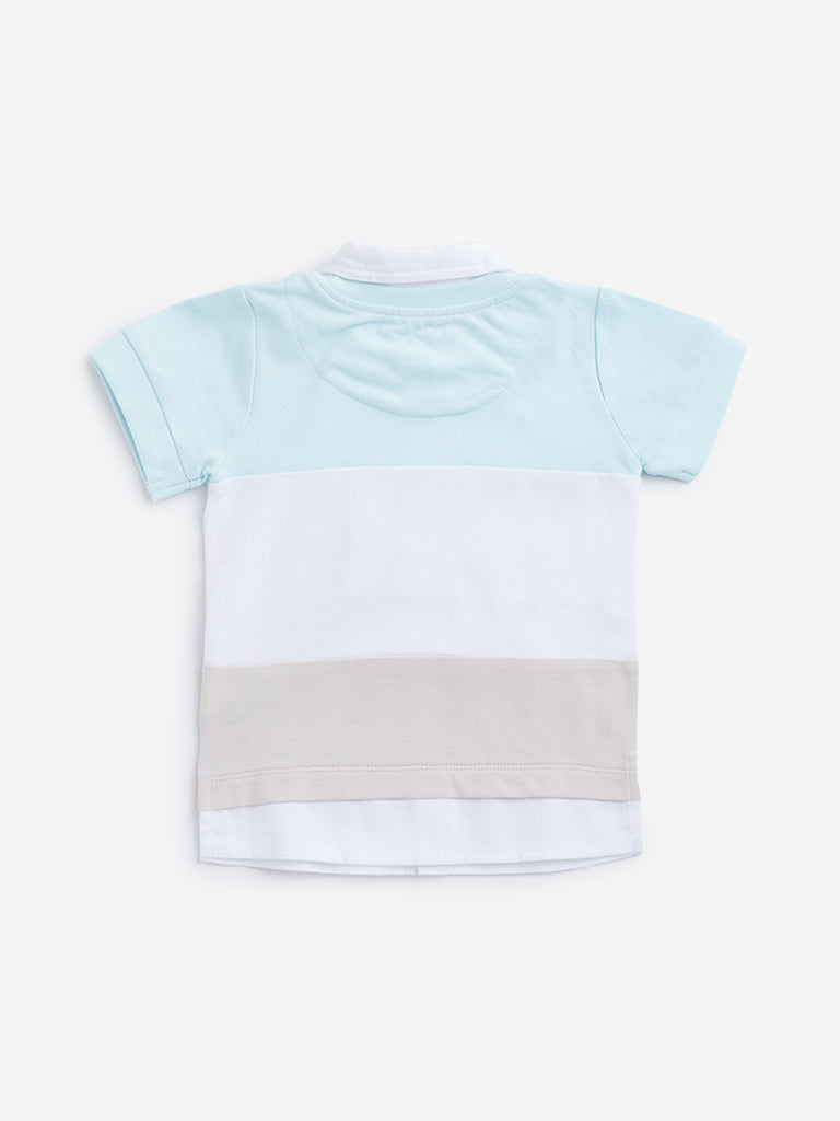 HOP Baby Mint Colour blocked T-Shirt