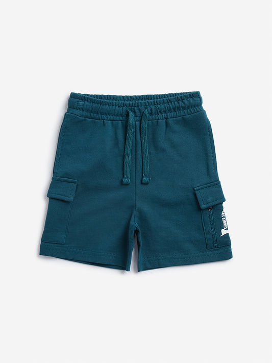 HOP Kids Green Cargo-Style Mid Rise Shorts