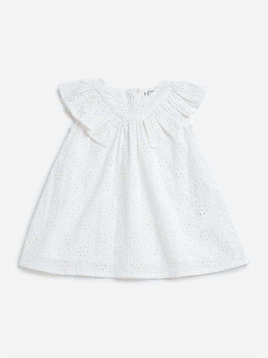 HOP Baby White Schiffli A-Line Dress