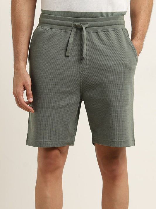 WES Lounge Sage Mid-Rise Relaxed Fit Shorts