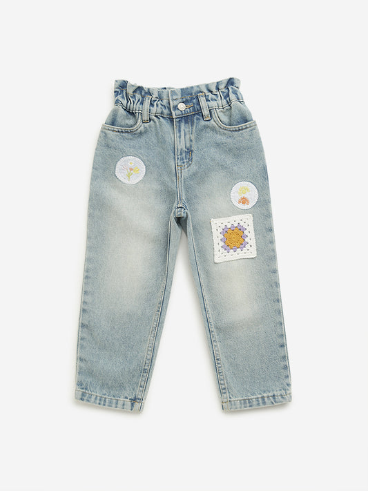 HOP Kids Blue Mid-Rise Relaxed Fit Jeans