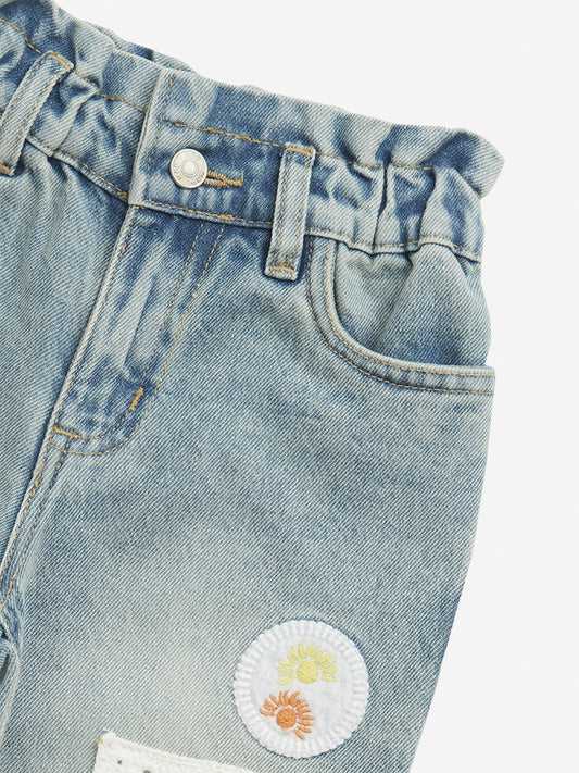 HOP Kids Blue Mid-Rise Relaxed Fit Jeans