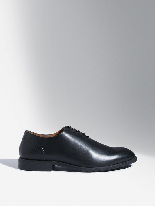 SOLEPLAY Black Lace-Up Formal Shoes