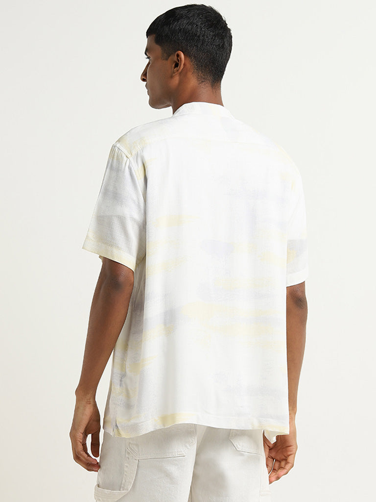 Nuon Off-White Abstract Print Relaxed Fit Shirt