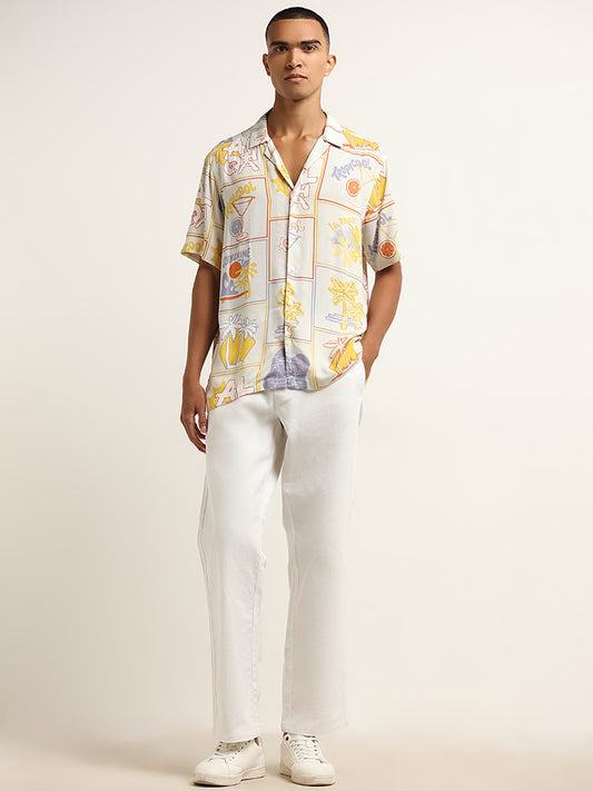 Nuon Multicolour Summer-Inspired Relaxed-Fit Shirt