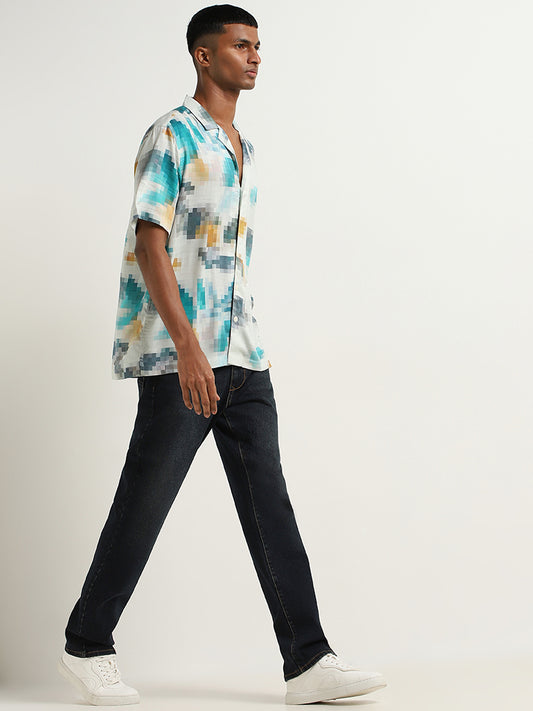 Nuon Multicolour Pixel Print Relaxed Fit Shirt