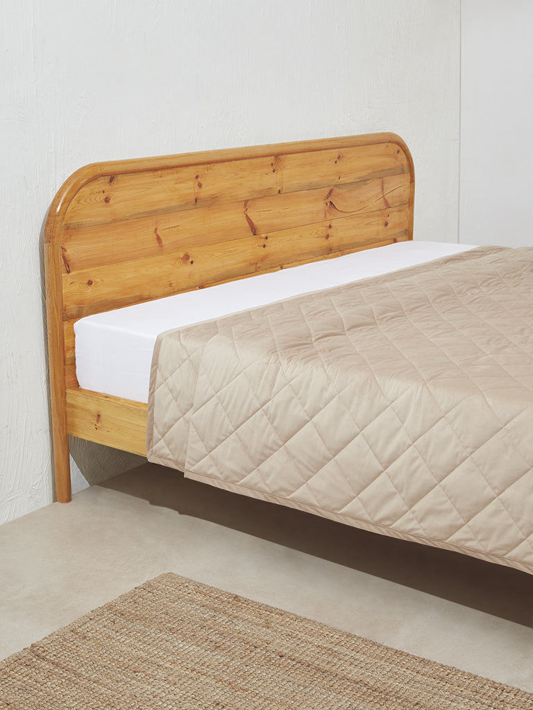 Buy Westside Home Taupe Quilted King Bedcover from Westside