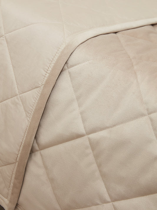 Westside Home Taupe Quilted Double Blanket