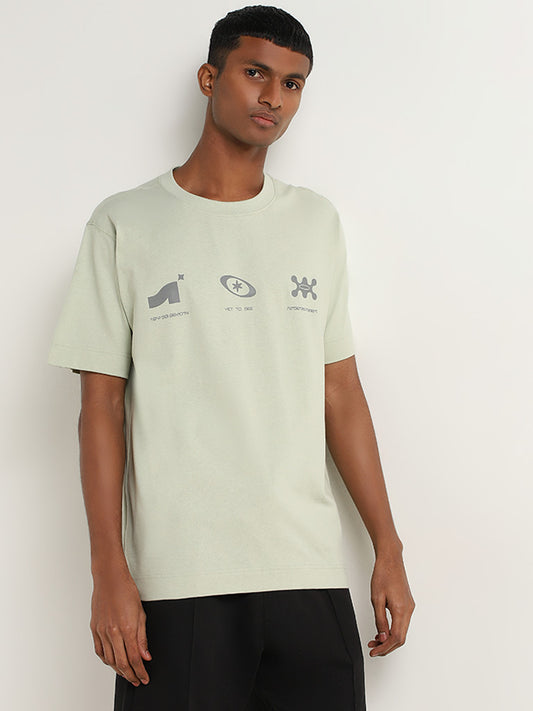 Studiofit Sage Abstract Relaxed Fit T-Shirt