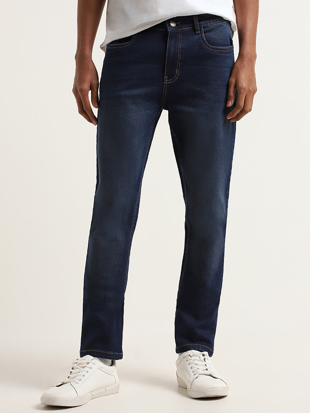 Nuon Blue Slim Fit Mid-Rise Jeans