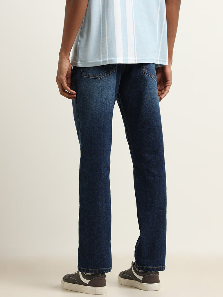 Nuon Blue Straight Fit Mid-Rise Jeans