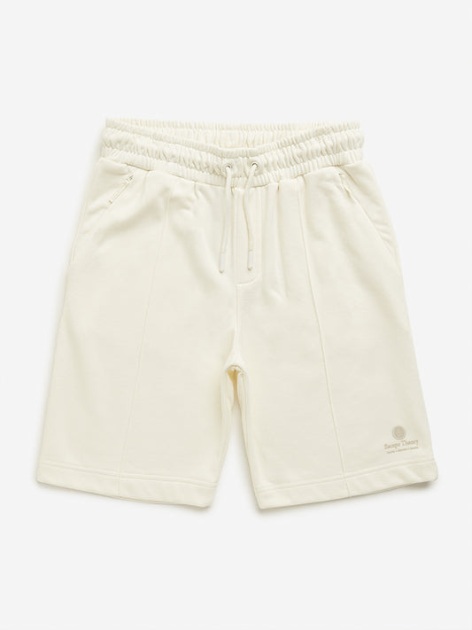 Y&F Kids Off-White Mid Rise Shorts