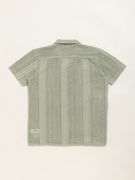 Y&F Kids Sage Crochet Shirt