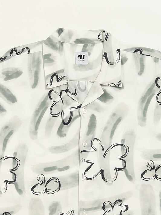 Y&F Kids Sage Floral Print Shirt