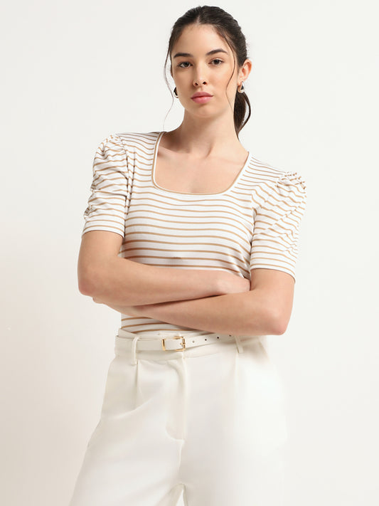 Wardrobe Off-White Striped Top