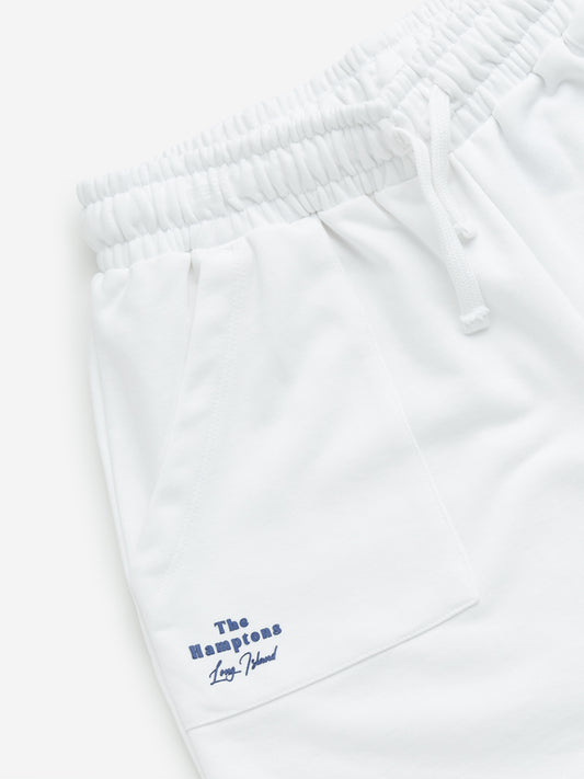 Y&F Kids White Mid Rise Shorts