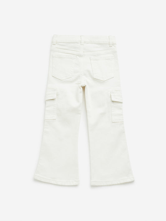 HOP Kids White Straight - Fit High - Rise Jeans