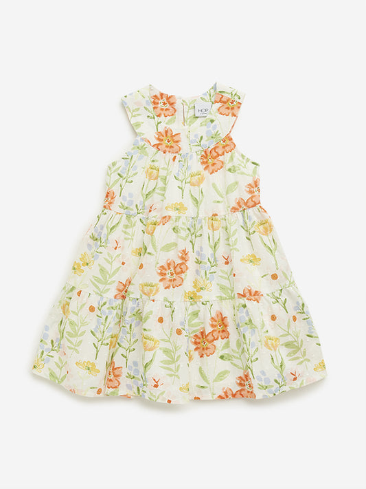 HOP Kids Multicolour Floral Tiered Dress