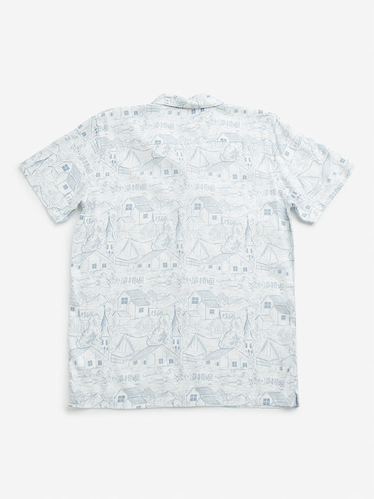 Y&F Kids Off-White Printed Shirt