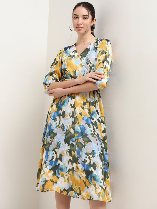 Wardrobe Multicolour Floral Print Midi Dress
