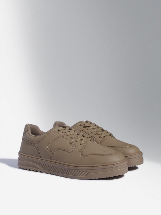 SOLEPLAY Taupe Solid Sneakers