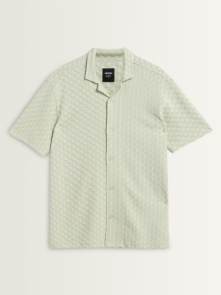 Nuon Sage Knitted Relaxed Fit Shirt