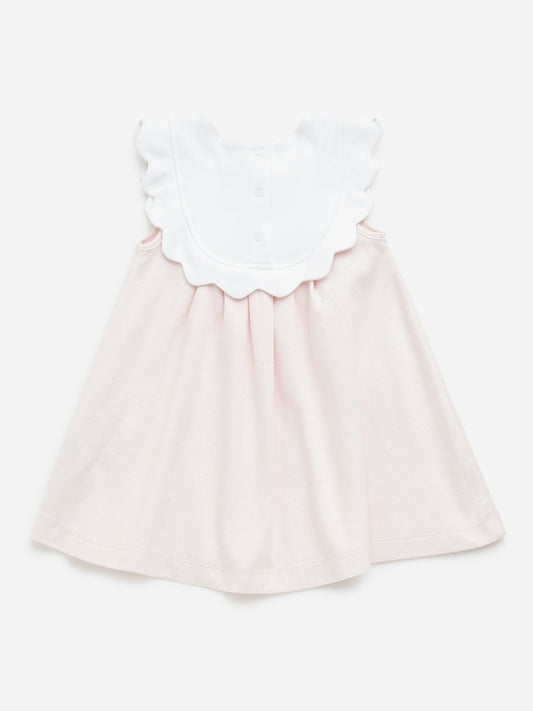 HOP Baby Light Pink A-Line Cotton Dress