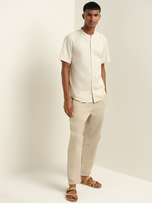 ETA Taupe Relaxed-Fit Mid-Rise Cotton Chinos