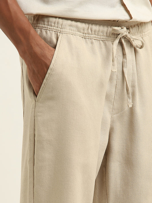ETA Taupe Relaxed-Fit Mid-Rise Cotton Chinos