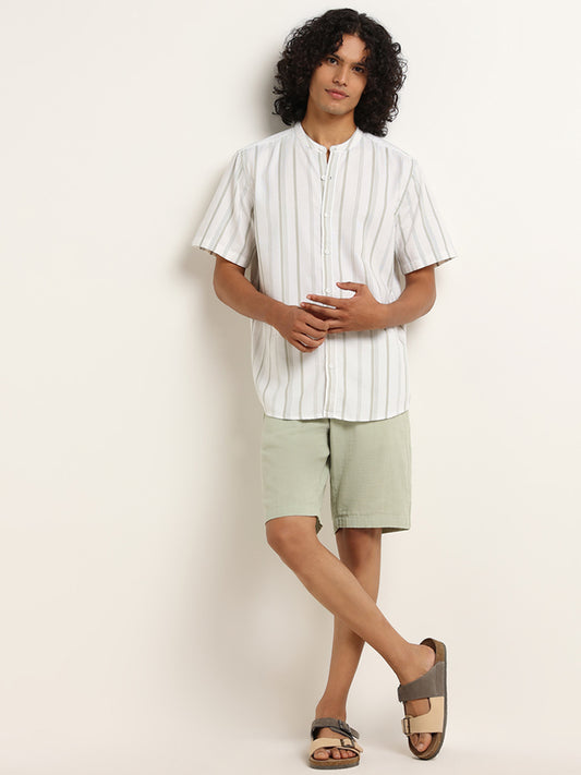 ETA Off-White Striped Resort Fit Shirt