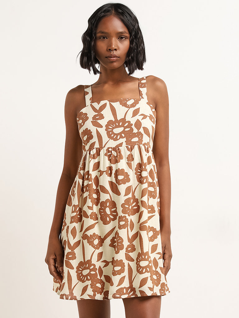 Floral print skater dress shop