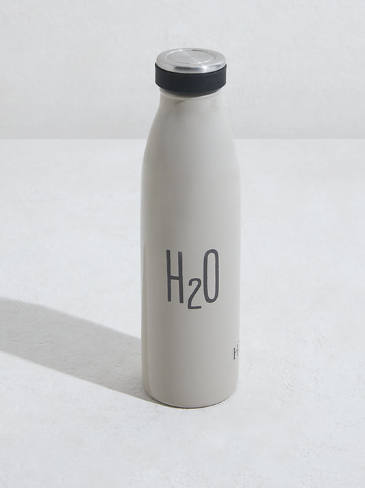 Westside Home Beige Text Design Water Bottle, 750ml