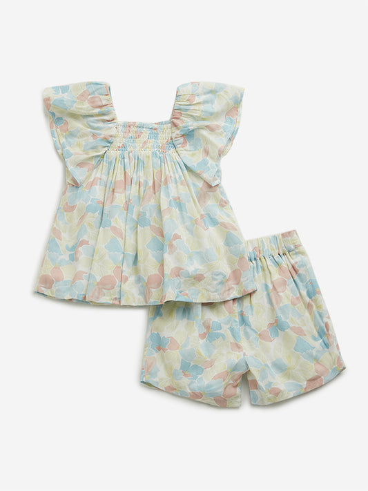 HOP Baby Multicolour Floral Top and Shorts Set