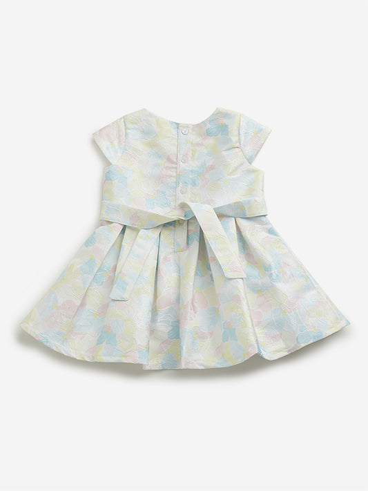 HOP Baby Multicolour Floral Print A-line Dress