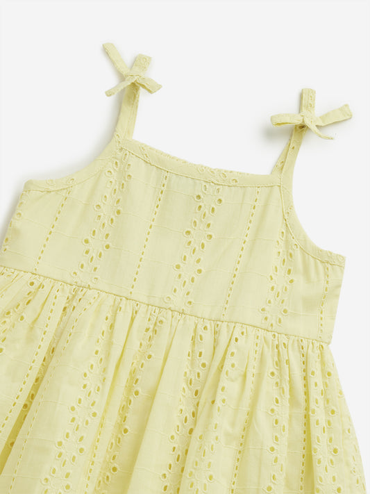 HOP Baby Lime Schiffli A-line Dress