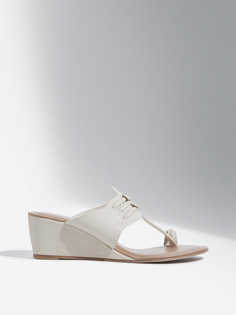 Ivory wedge heels sales