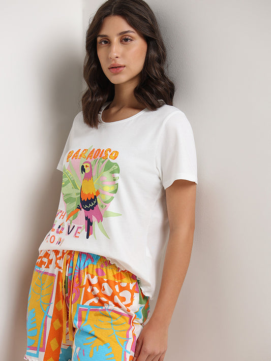 Wunderlove Multicolour Printed Cotton Shorts Set In A Bag